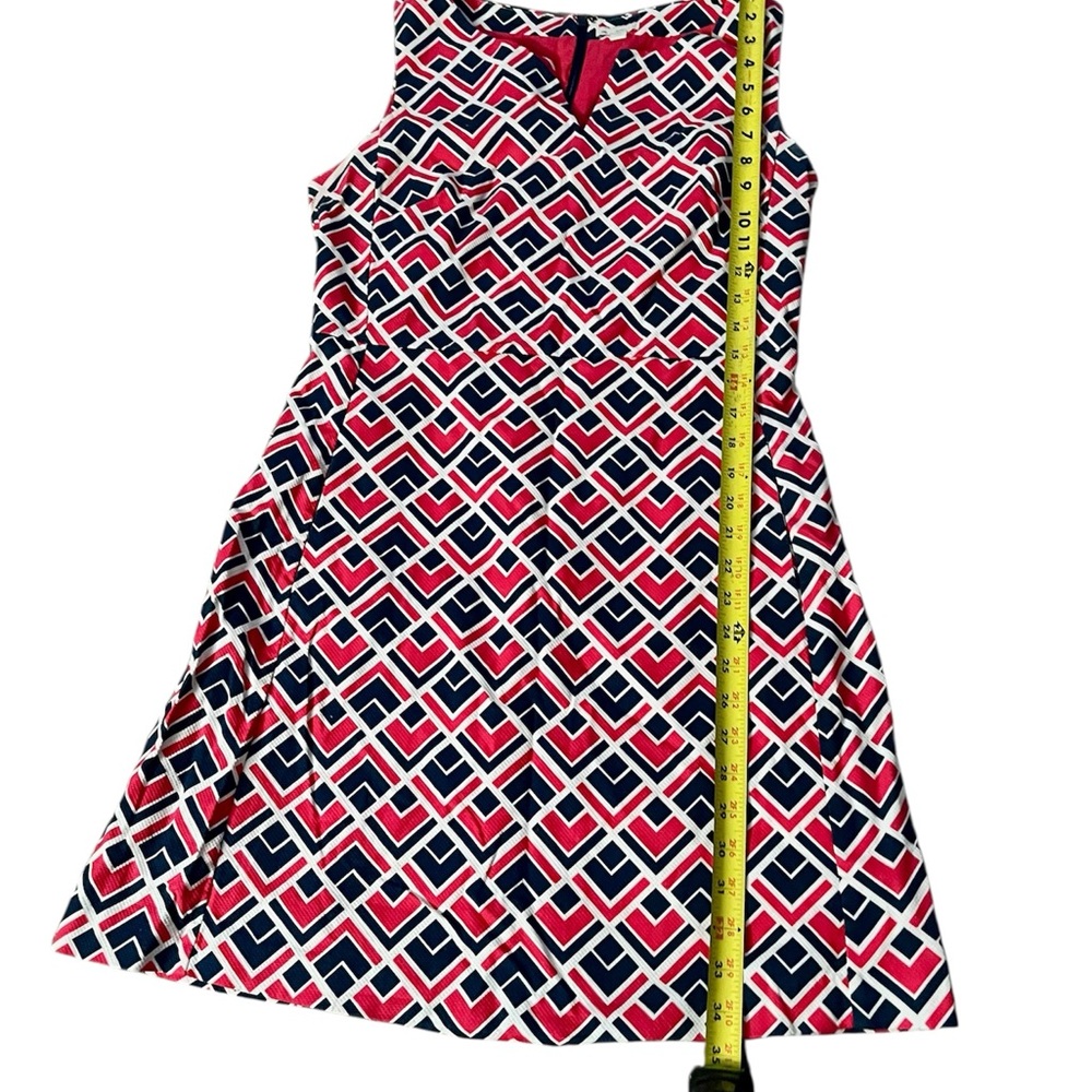 GAP Size 10 Pink White & Blue Geometric Dress - Picture 6 of 14